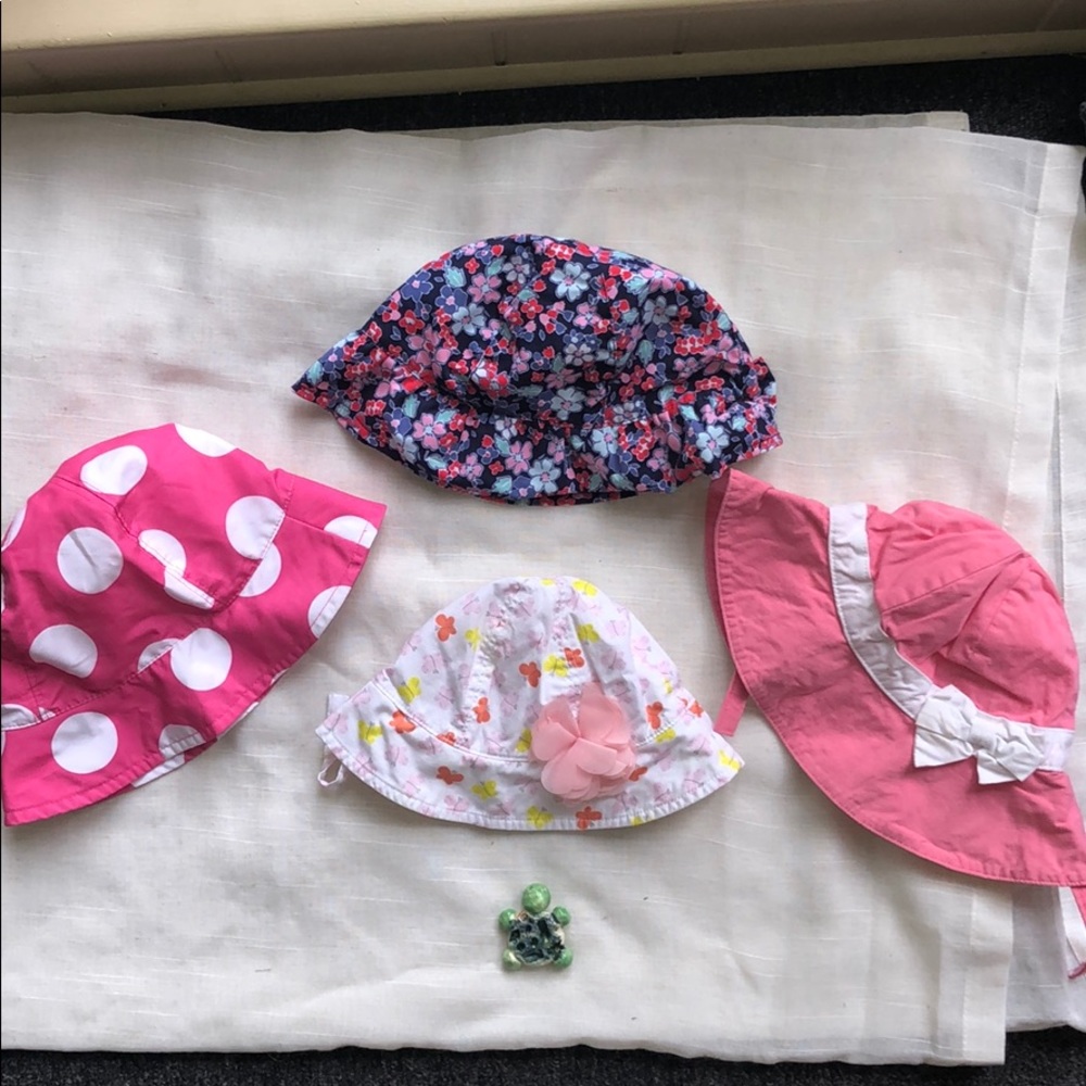 Lot of 4 Summer Baby Hats